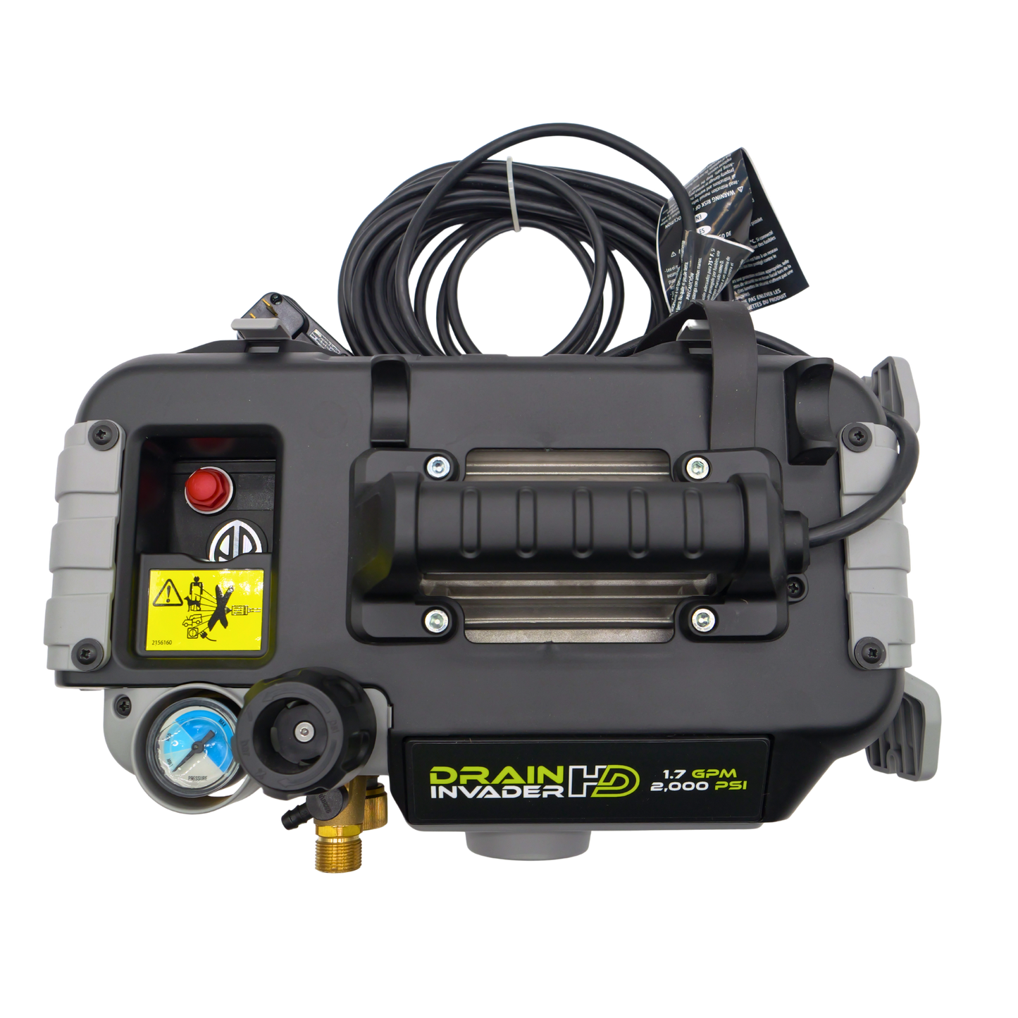 Drain Invader HD - Hand Carry Electric Sewer Jetter 2000 PSI, 1.7 GPM with Heavy Duty Pump
