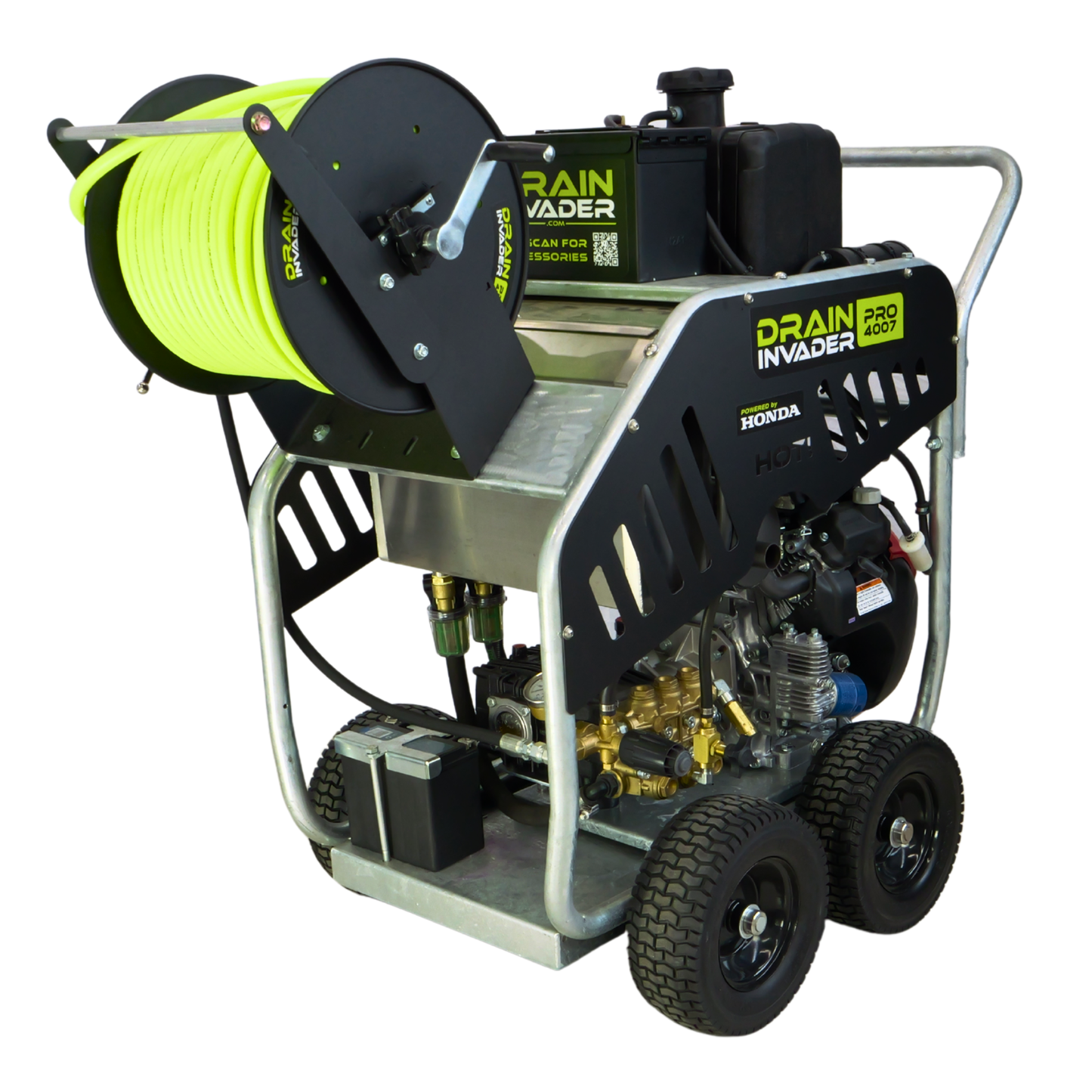 Drain Invader PRO 4007 Honda® Hydro Jetter 4000 PSI, 7.5 GPM, 688cc