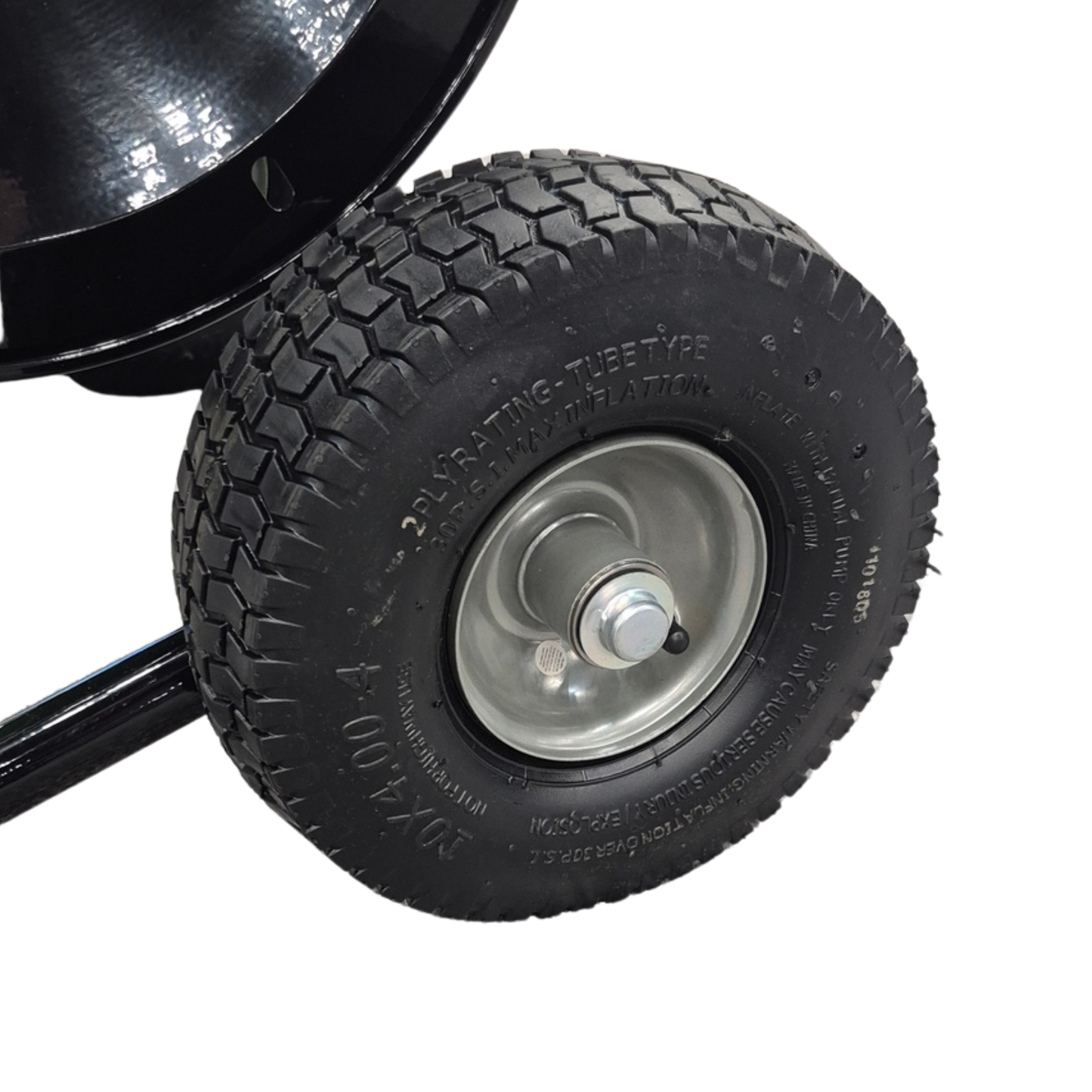 Portable Heavy Duty Deluxe Folly-Mounted Hose Reel with Jetting Hose