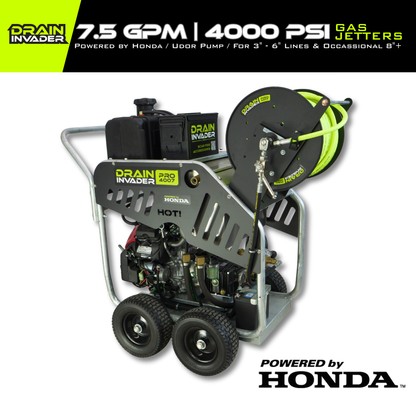 Drain Invader PRO 4007 Honda® Hydro Jetter 4000 PSI, 7.5 GPM, 688cc