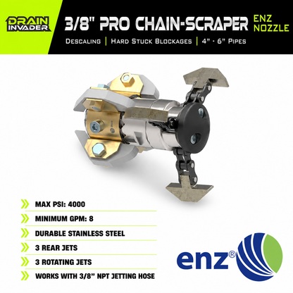 ENZ® PRO Chain-Scraper Nozzle, 3/8"