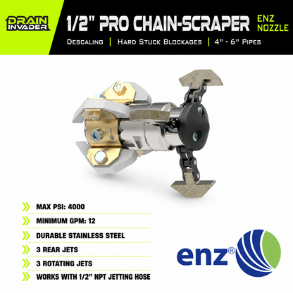 ENZ® PRO Chain-Scraper Nozzle, 1/2"