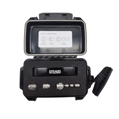 Drain Invader Jetter Nozzle Kit Open