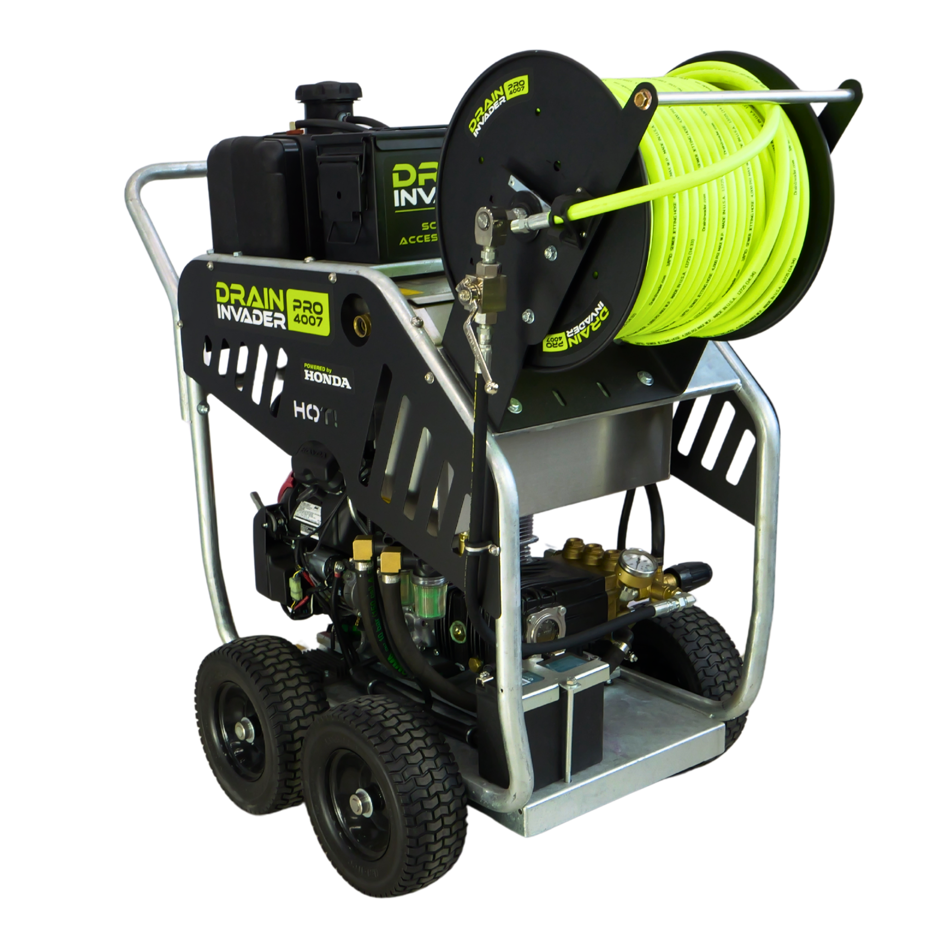 Drain Invader PRO 3005 Honda Hydro Jetter 3000 PSI 5 GPM 389cc Side View 6