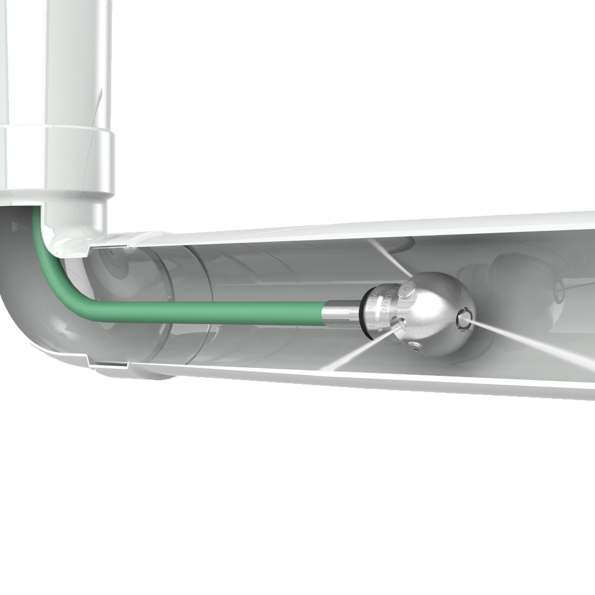 Jetter Nozzle In Action Graphic 