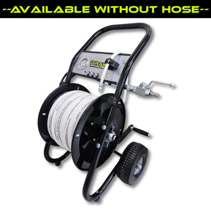 Nozzle Holder on Drain Invader Heavy Duty Deluxe Folly-Mounted Hose Reel without Jetting Hose