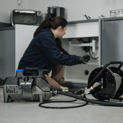 Portable Drain Jetter in Action