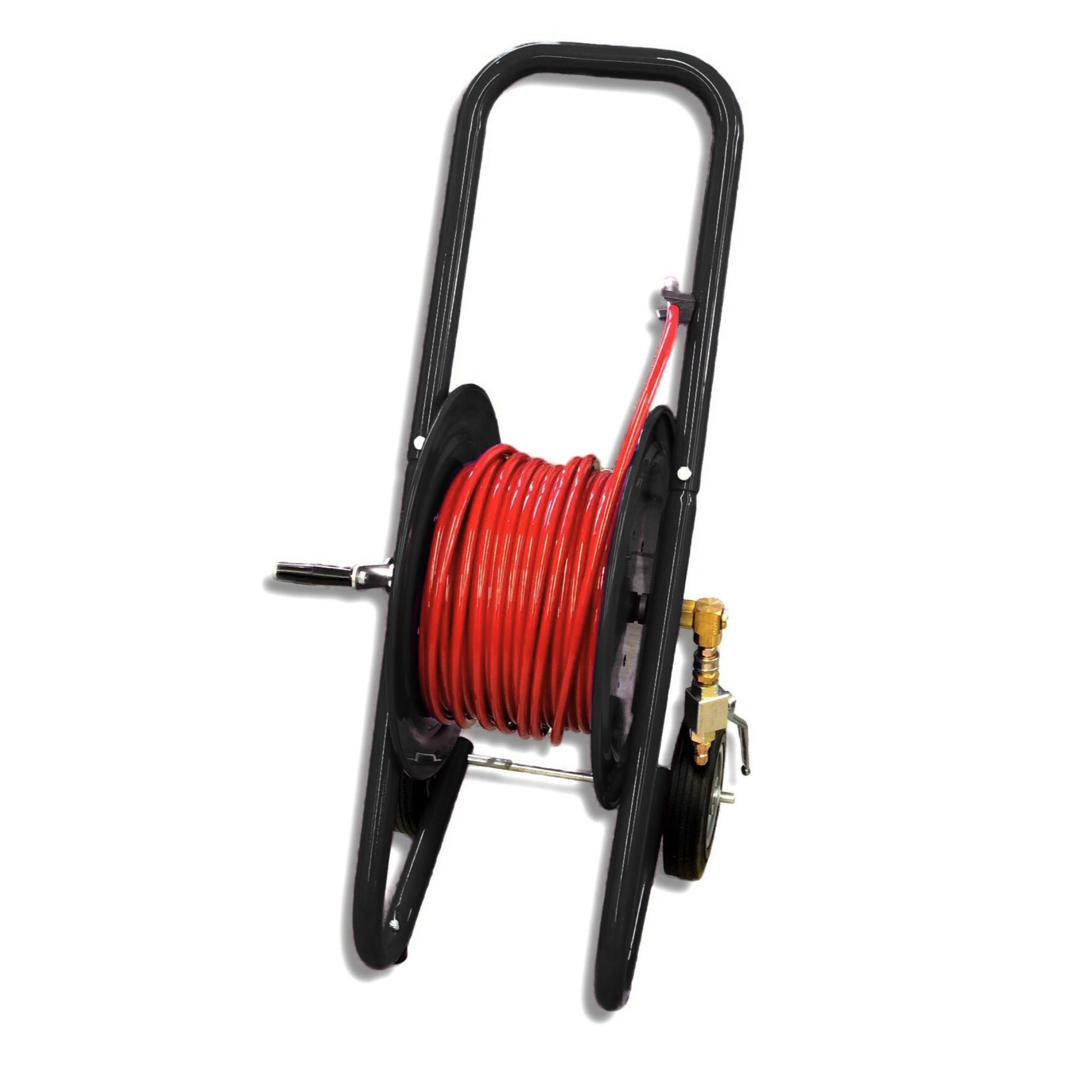 Front View of  Portable Dolly Reel (1/4" or 3/8" X 200' Jetter Hose)