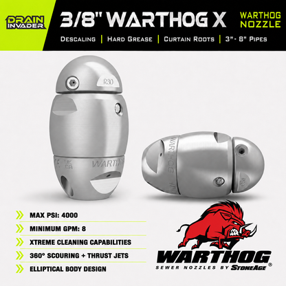 3/8" Warthog X Rotating Multi-Purpose Nozzle