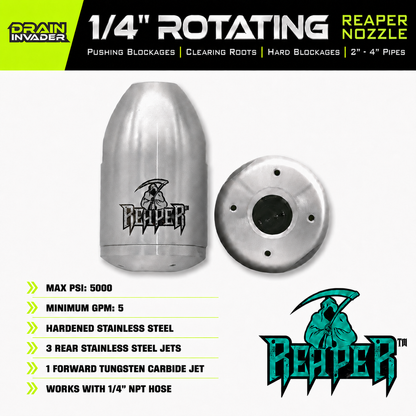 The Reaper Rotating Jetting Nozzle 1/4"