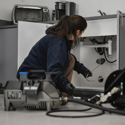 Portable Drain Jetter in Action